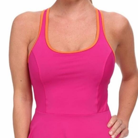 Spanx Pink Pow Peplum Racerback Tank Women's M - Picture 4 of 15